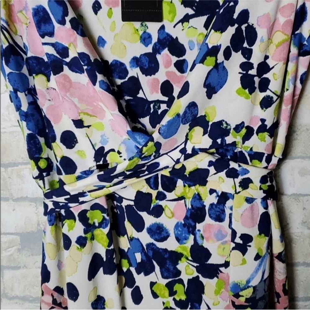 BCBGMaxAzria Multicolor Floral Midi Dress